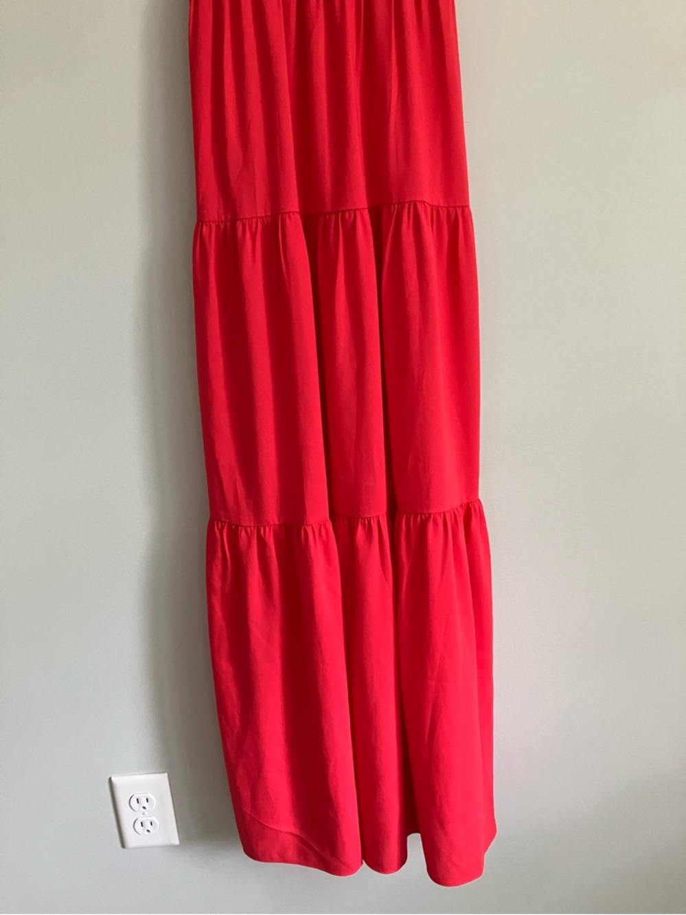 LOFT Coral Light Weight Tiered Strappy Maxi Dress Size 0 NWT - Picture 6 of 13